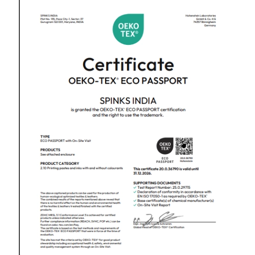 OEKO-TEX® ECO-PASSPORT OEKO-TEX® ECO-PASSPORT