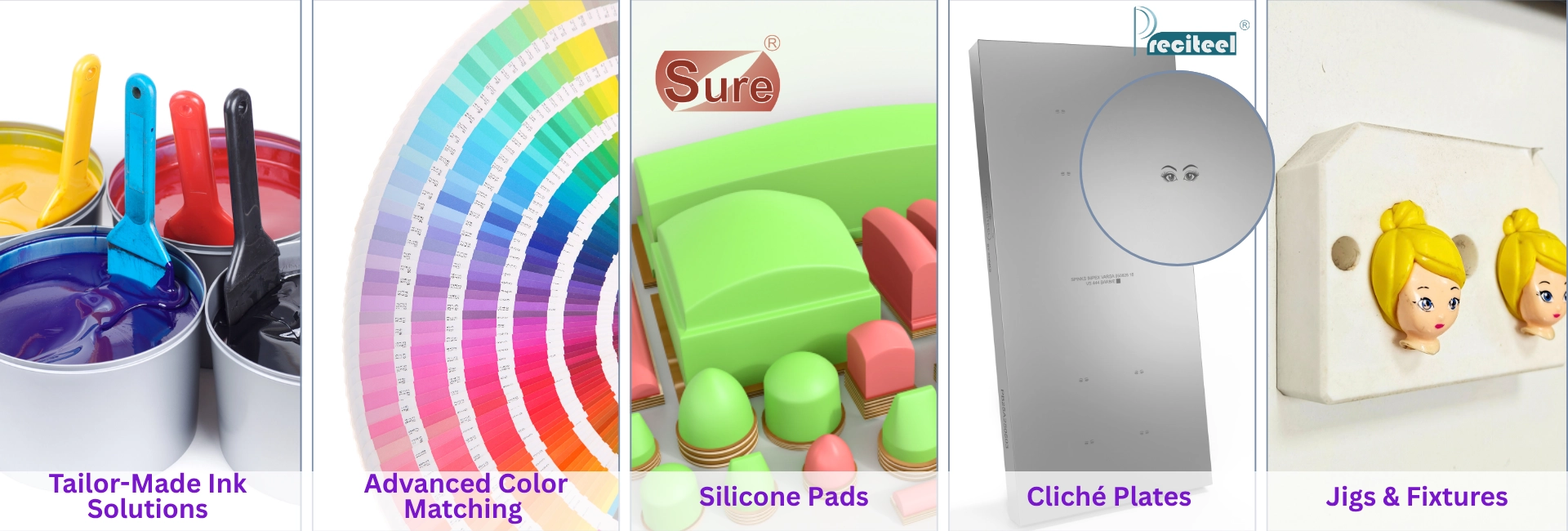Multicolor printing solutions for toys and baby products