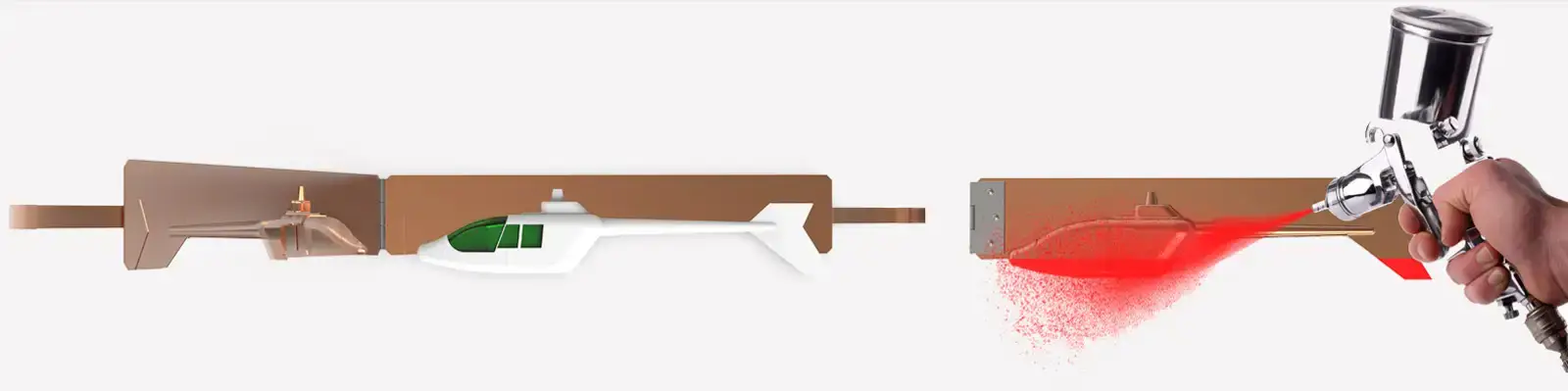 Copper masks designed for accurate spray coating Copper masks designed for accurate spray coating